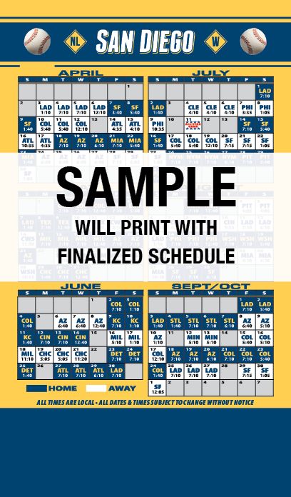 Real Estate Baseball Schedules